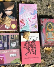 nitisanak, fierce femmes and notorious liars, the sacred heart motel, personal attention roleplay, and LOTE all on grass with dry autumn leaves